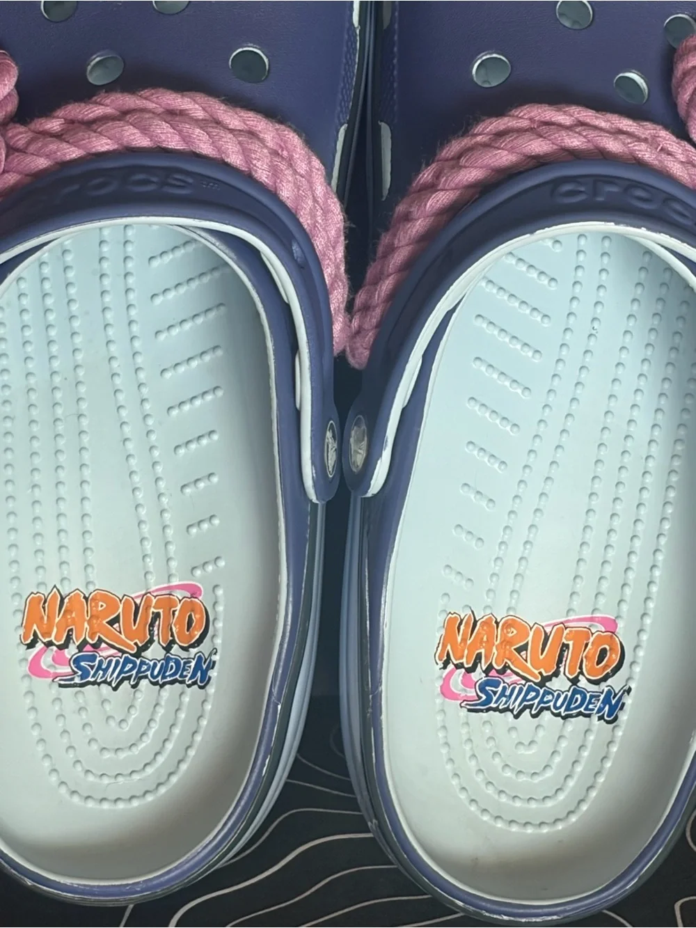 Crocs x Naruto Shippuden Sasuke Classic Clogs Purple M12 Jibbitz Rope